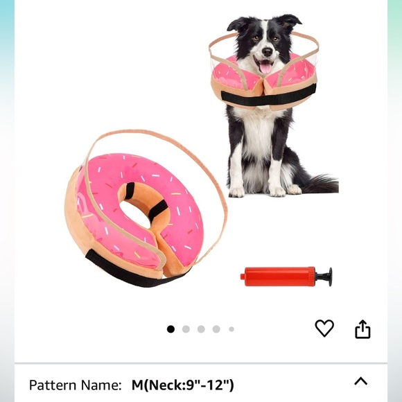 Donut Dog Cone with transparent baffle, new - Picture 1 of 5